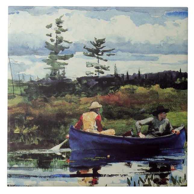 Carreau Winslow Homer : Le bateau bleu, (Devant)