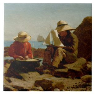 Carreau Winslow Homer - Les constructeurs de bateaux