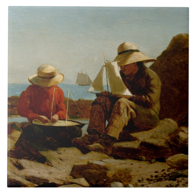 Carreau Winslow Homer - Les constructeurs de bateaux (Devant)