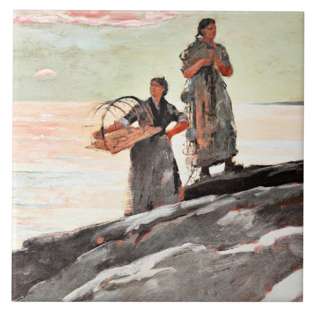 Carreau Winslow Homer - Saco Bay, célèbre peinture (Devant)