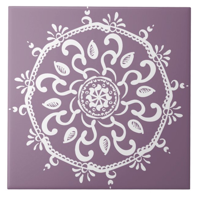 Carreau Wisteria Mandala (Devant)