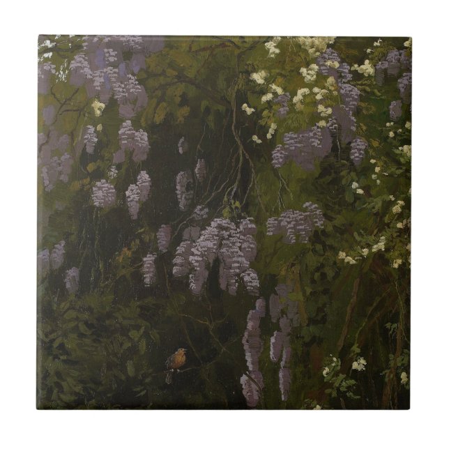 Carreau Wisterias en fleur - Composition florale (Devant)