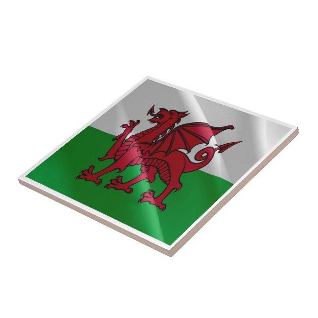 Carreau WLS002 WALES de galets à DRAPEAU, (Côté)