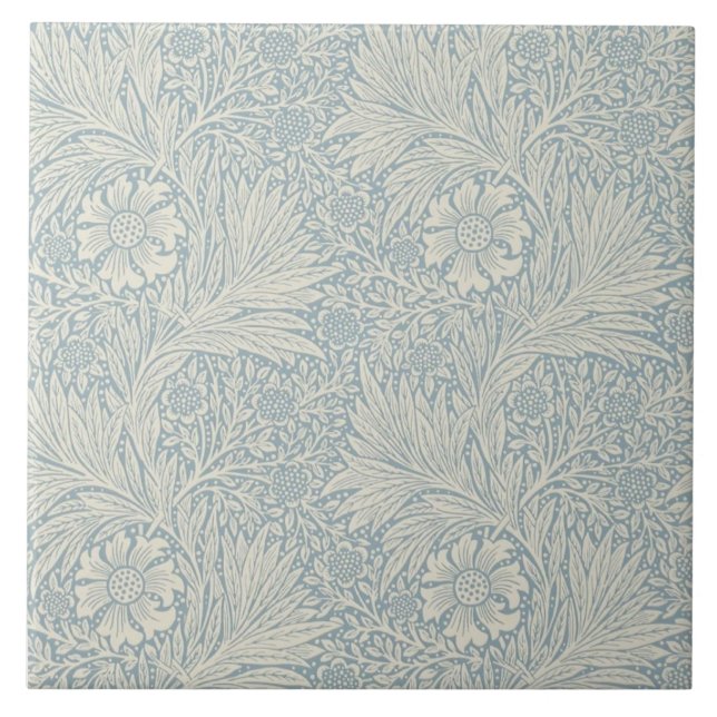 Carreau Wm Morris Blue Marigold Repro Arts+Crafts (Devant)