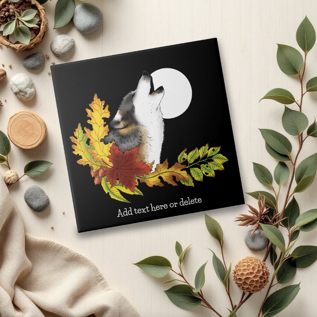 Carreau Wolf Howling Moon (Créateur téléchargé)