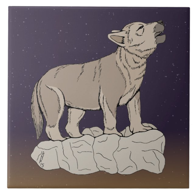 Carreau Wolf Pup Howling (Devant)