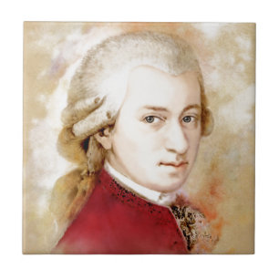 Carreau Wolfgang Amadeus Mozart im Aquarell Stil