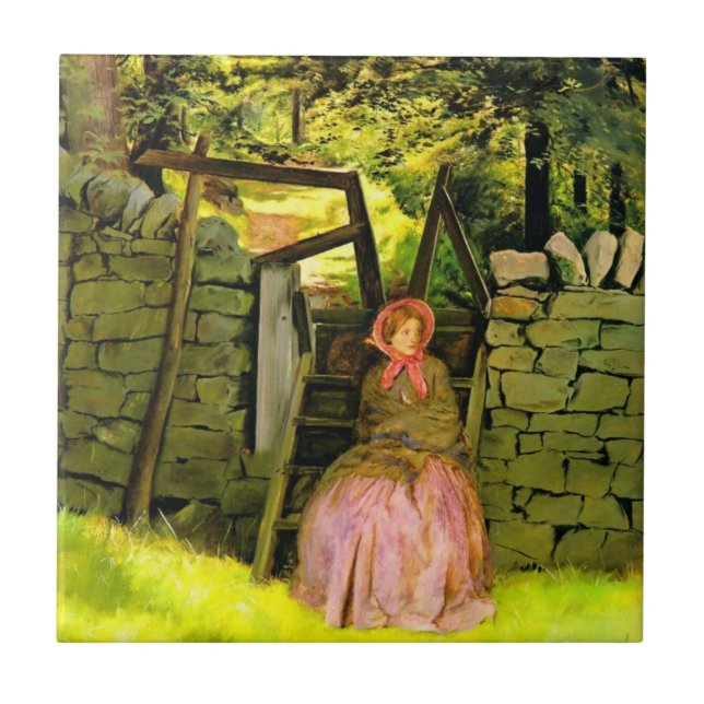 Carreau Woman Waiting (par John Everett Millais) (Devant)