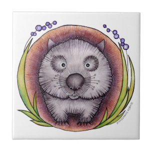 Carreau "Wombie" la tuile ou le trépied de wombat