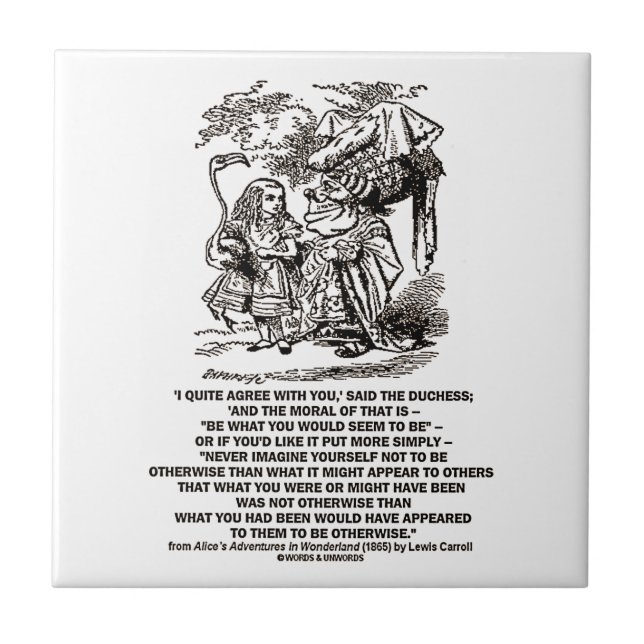 Carreau Wonderland Be Ce Que Vous Sembleriez Être Duchess (Devant)