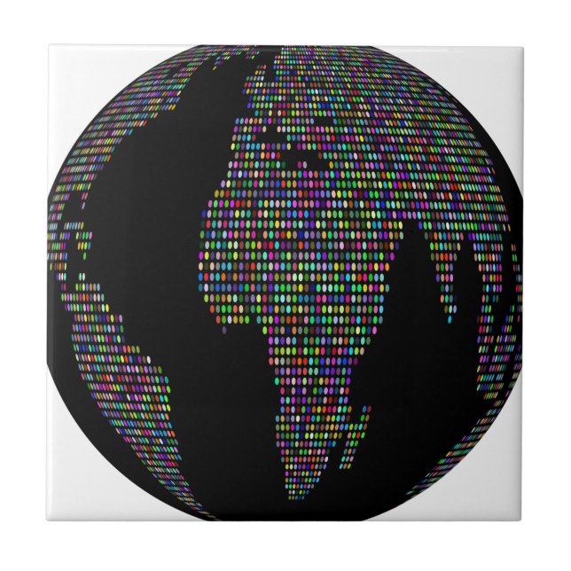 Carreau world earth planet globe (Devant)