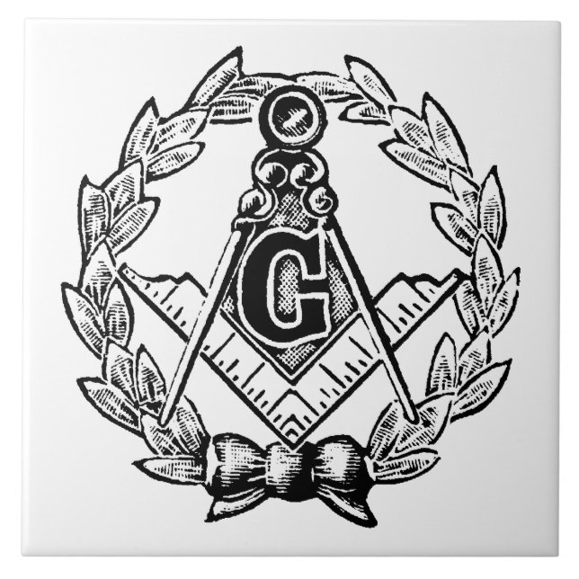 Carreau XVIIIème siècle bleu néerlandais maçonnique de (Devant)