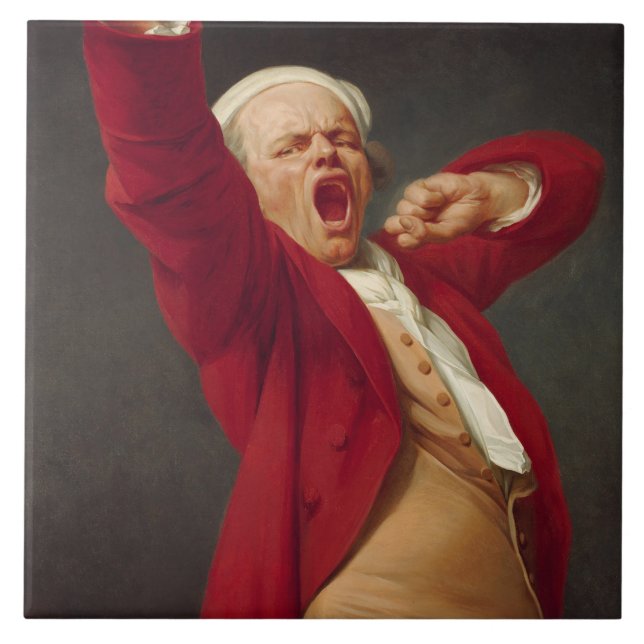 Carreau Yawning Man (Self-Portrait) (par Joseph Ducreux) (Devant)