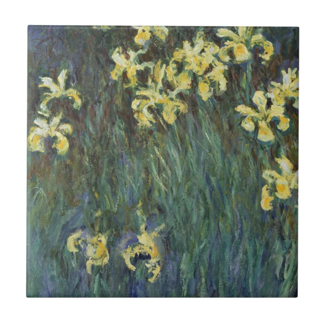 Carreau Yellow Irises par Claude Monet, Art Vintage (Devant)