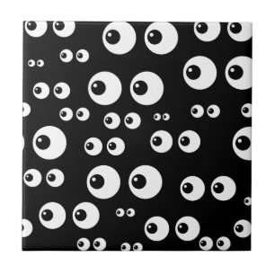 Carreau yeux blancs noirs