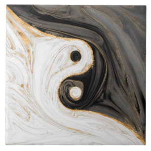 Carreau Yin Yang Liquid Marble