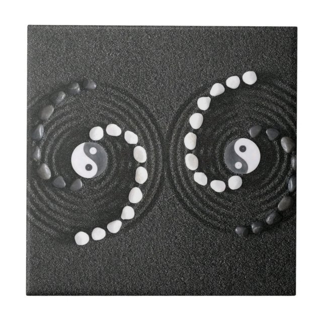 Carreau Yin Yang Spiral Pebble" (Devant)