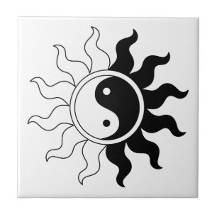 Carreau Yin Yang symbole soleil