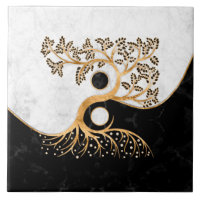 Yin Yang Tree - Marbles and Gold