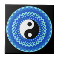 Ying yang mandala design (symbole yin et yang)