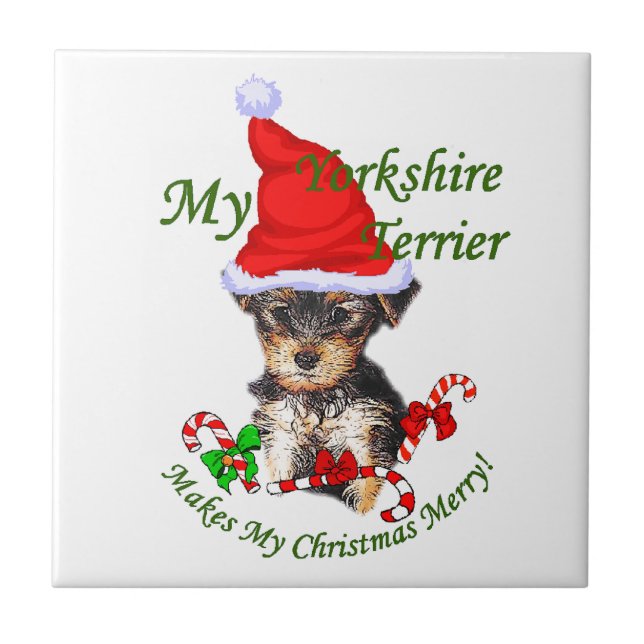 Carreau Yorkshire Terrier Noël (Devant)
