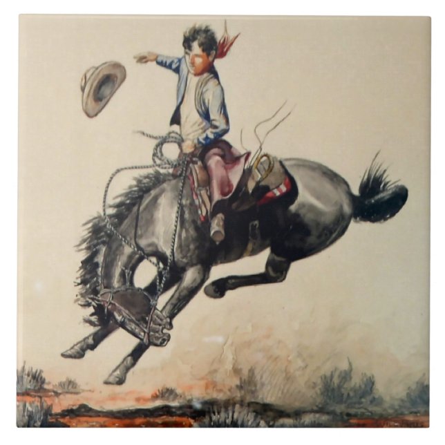 Carreau « Young Cowboy » par Will James (Devant)