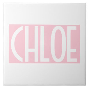 Carreau Your   Bold White Text on Light Pink