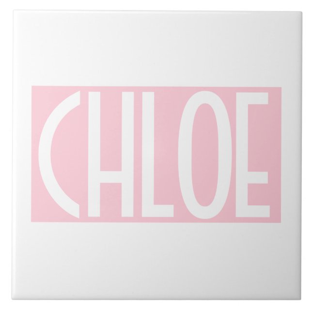 Carreau Your | Bold White Text on Light Pink (Devant)
