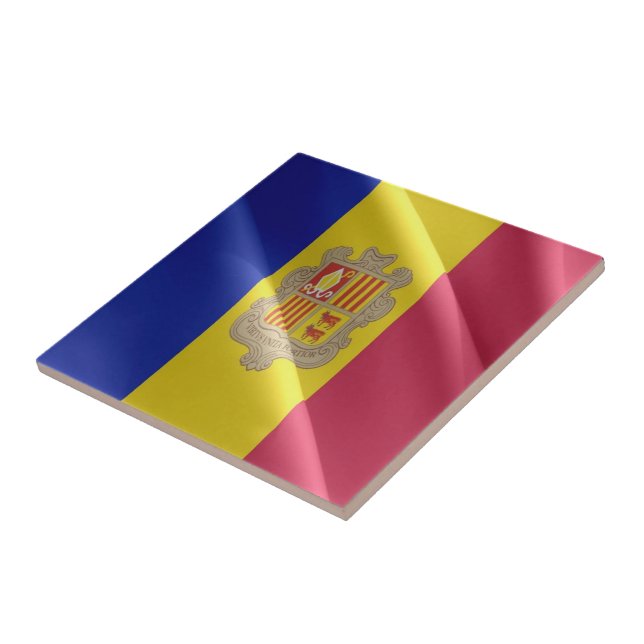 Carreau zAD001 DRAPEAU D'ALLAGE Andorre, (Côté)