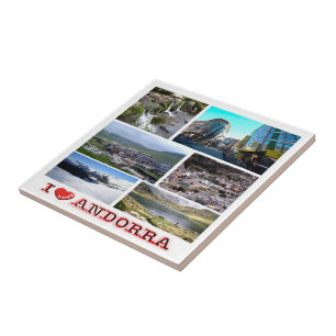 Carreau zAD019 I LOVE Andorra, Mosaic,