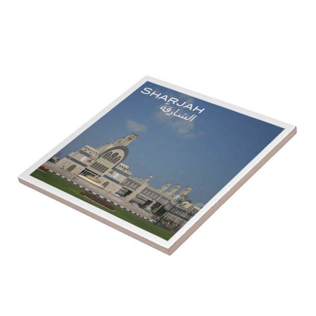 Carreau zAE014 SHARJAH, SOUQ AL MARKZI, EAU, Asie, (Côté)