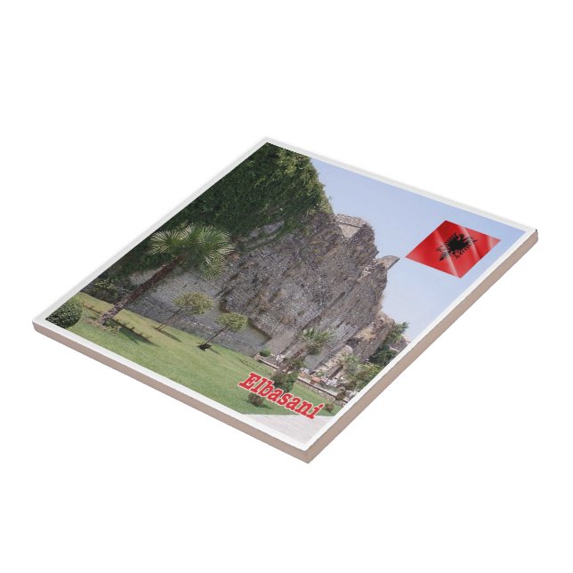 Carreau zAL009 ELBASAN Castle Albanie, (Côté)