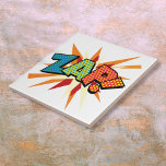 Carreau ZAP Fun Retro Comic Livre Pop Art<br><div class="desc">Magnifique super-héros comic book pop céramique carreaux qui sont sûrs d'ajouter une touche de couleur à n'importe quelle chambre dans votre maison ou bureau. Une façon idéale de se régaler ou de se faire plaisir avec ces carreaux de céramique cool et unique dessinateur de bandes dessinées. Ajoutez un peu de...</div>