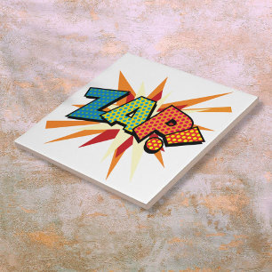 Carreau ZAP Fun Retro Comic Livre Pop Art