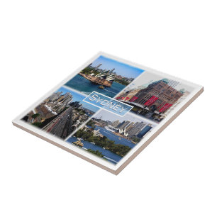 Carreau zAU008 SYDNEY, Mosaïque, Australie, Océanie,