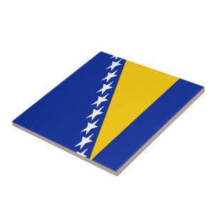 Carreau zBA001 DRAPEAU BOSNIEN, Bosnie-Herzégovine,