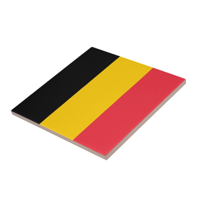 Carreau zBE001 DRAPEAU BELGE, Belgique, (Côté)
