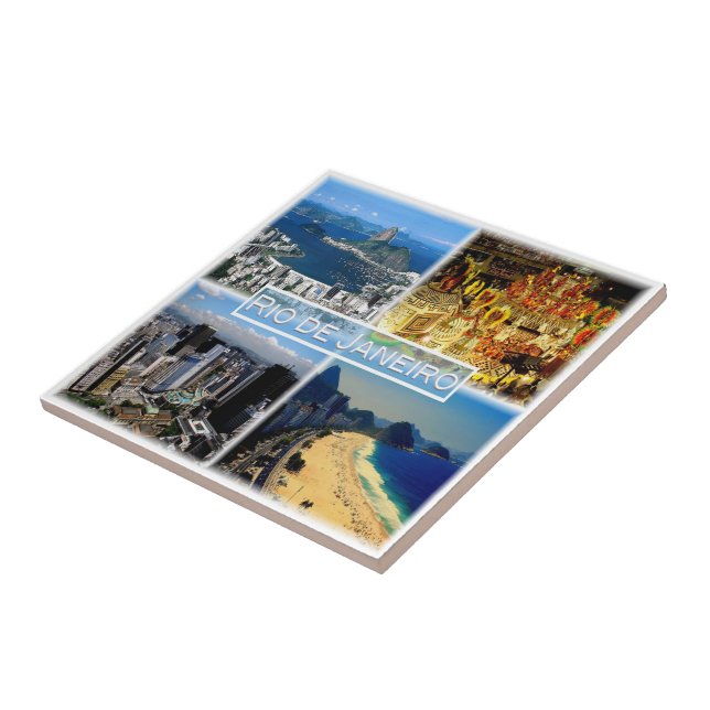 Carreau zBR003 RIO DE JANEIRO, Mosaïque, Brésil, (Côté)