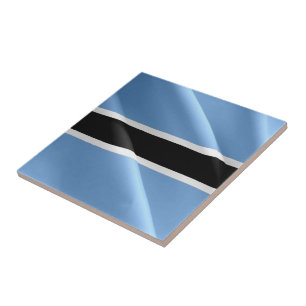 Carreau zBW002 BOTSWANA WAVING FLAG, Afrique,