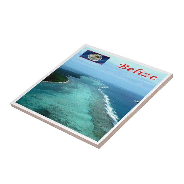 Carreau zBZ005 BELIZE Barrier Reef, Amérique, (Côté)