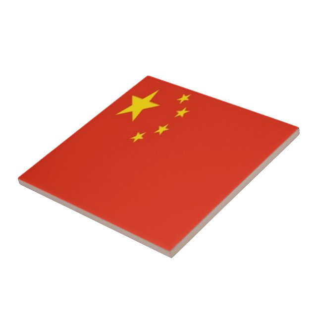 Carreau zCH001 Chine - DRAPEAU chinois PRC, (Côté)