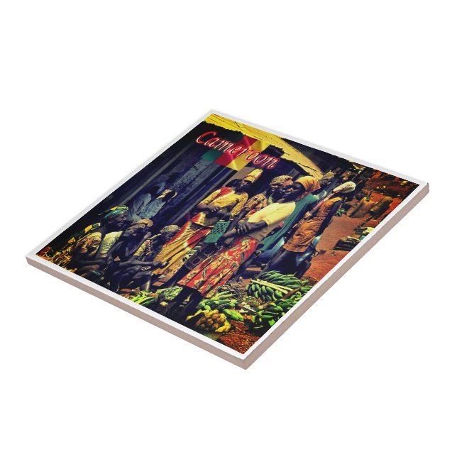 Carreau zCM016 CAMEROUN, Femmes, Afrique, (Côté)