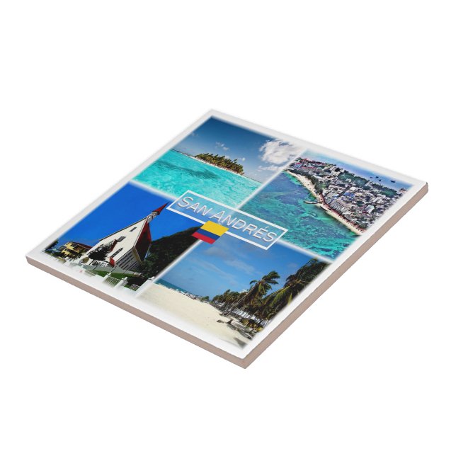 Carreau zCO003 SAN ANDRES, Mosaic, Colombie, (Côté)