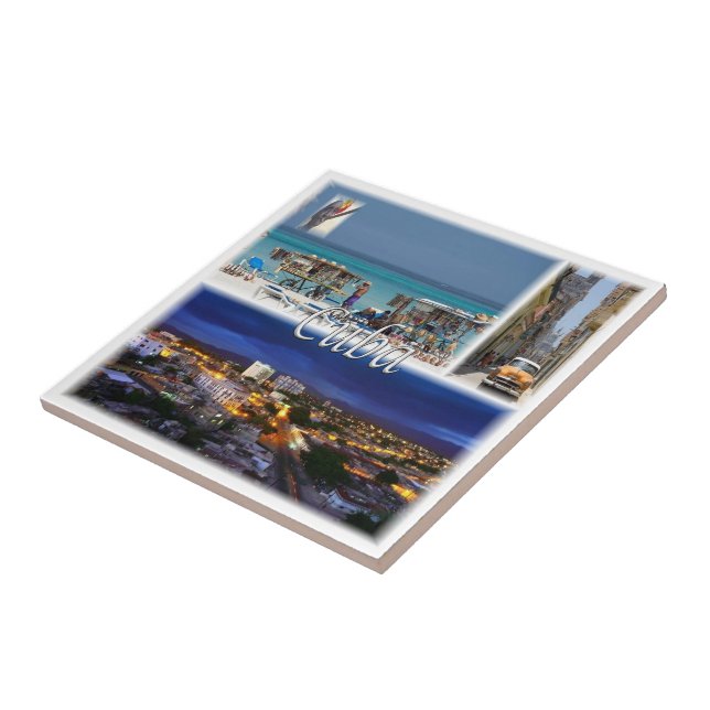 Carreau zCU006 CUBA, Mosaïque, Amérique, (Côté)