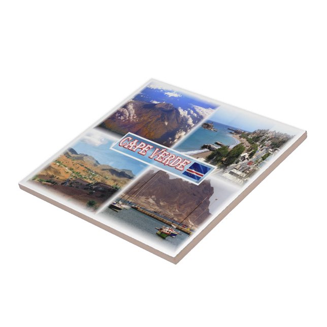 Carreau zCV0023 CAPE VERDE, Mosaic, Afrique, (Côté)