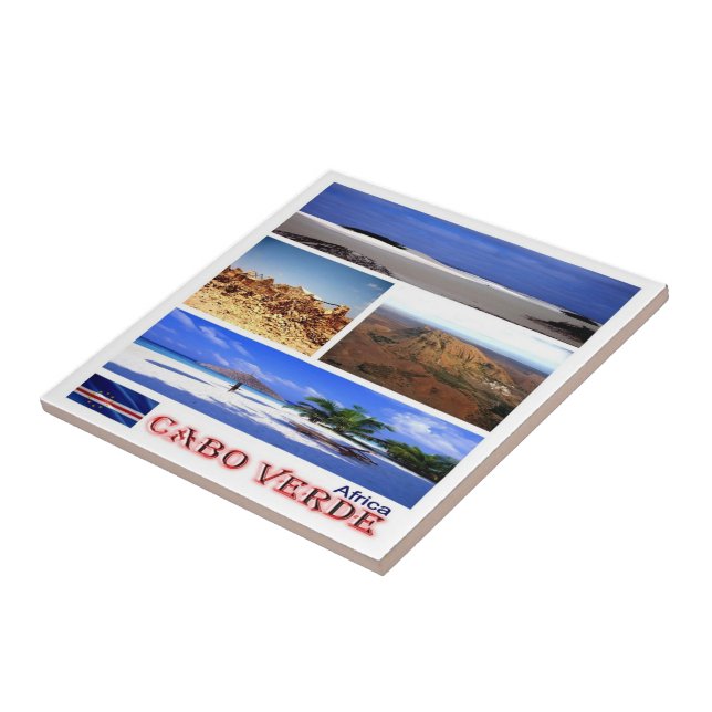 Carreau zCV022 CAPE VERDE, Mosaïque, Afrique, (Côté)