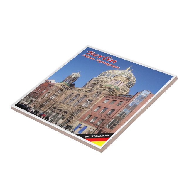 Carreau zDE014 BERLIN NEW SYNAGOGUE Allemagne, (Côté)