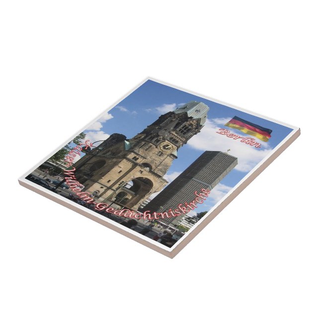 Carreau zDE038 Église du Souvenir de BERLIN Kaiser Wilhelm (Côté)