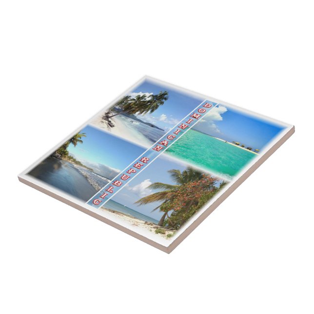 Carreau zDO004 RÉPUBLIQUE DOMINICAINE, Mosaïque, Amérique, (Côté)