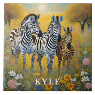 Carreau Zebra Safari Gold Savannah